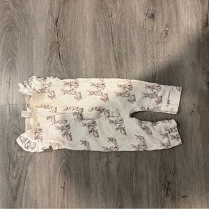 Kate Quinn Cream and Brown Kids One Piece 3-6 MOS
